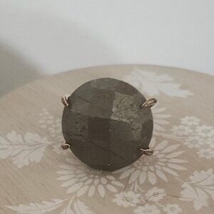 Kendra Scott Pyrite Gray Gold Statement Ring 5